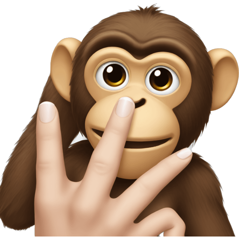 monkey face with manicure emoji