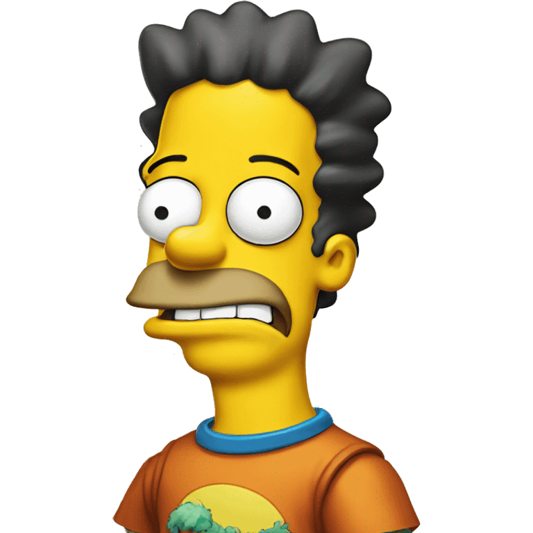 bart simpsons as a kid from the tv series "the simpsons" smiling emoji