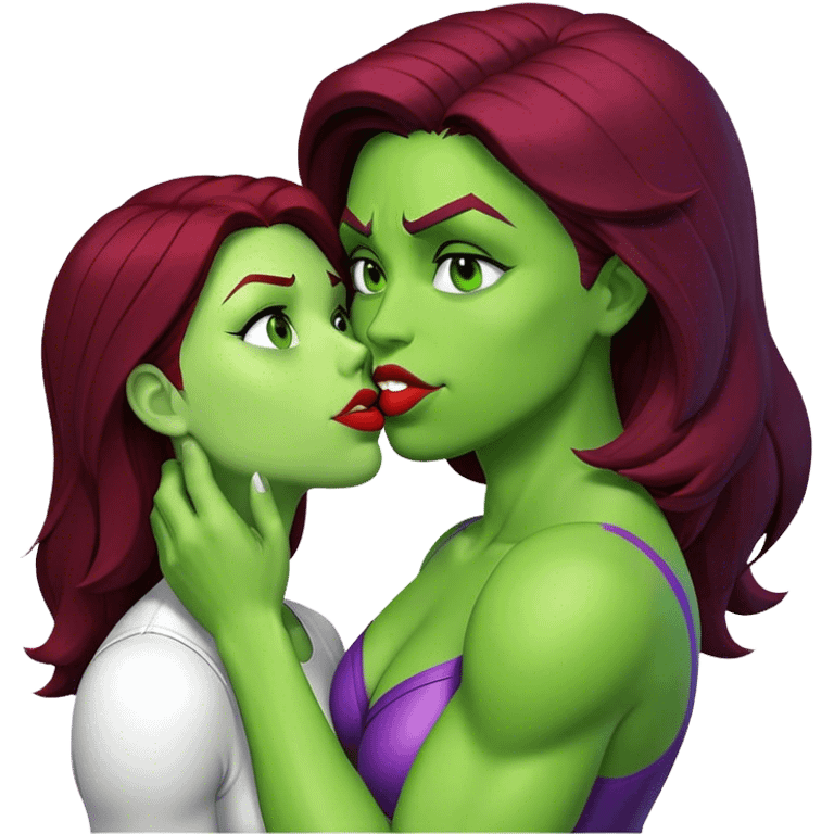 The Flash in Kiss She Flash Girl Romantic Hulk Mix "3d Emoji Old" emoji