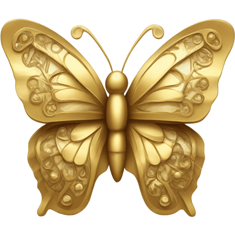 gold butterfly emoji