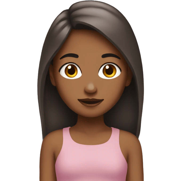 Girl with brown girl  emoji