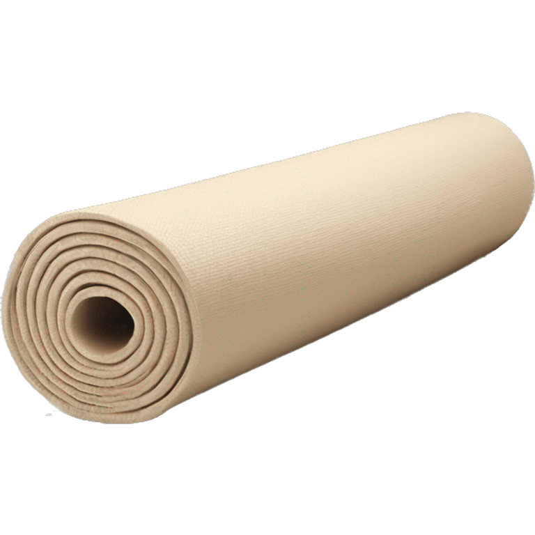 beige half rolled out yoga mat emoji