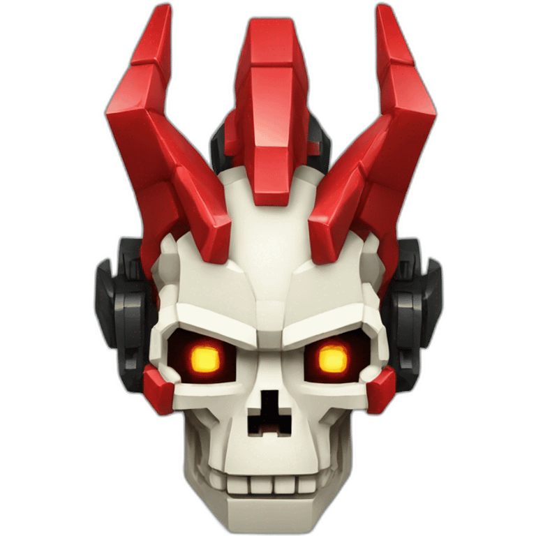 Minecraft head skull Red dragon cyberpunk people emoji