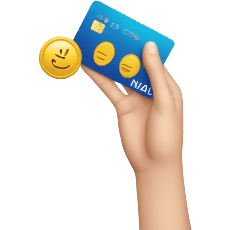 Hand with credit card emoji