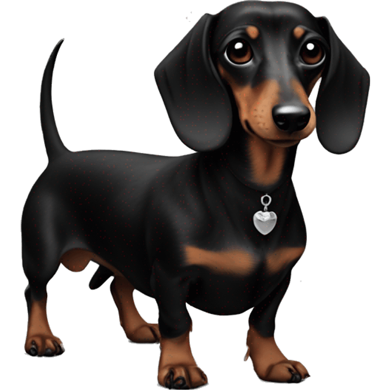 Goth dachshund  emoji