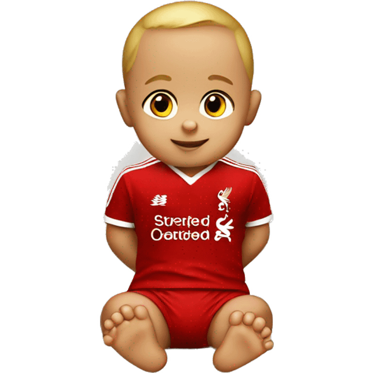 baby with liverpool fc logo emoji