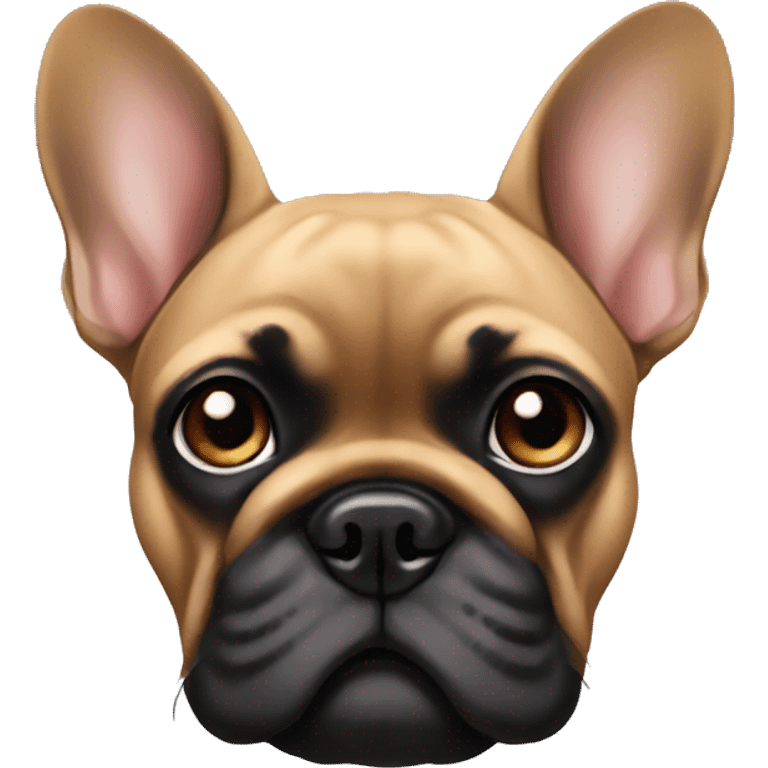 Black-and-tan French bulldog so with puppy eyes  emoji