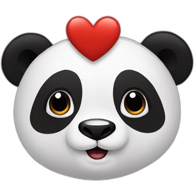 panda and heart emoji