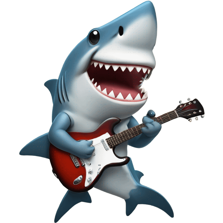 Shark with guitar emoji