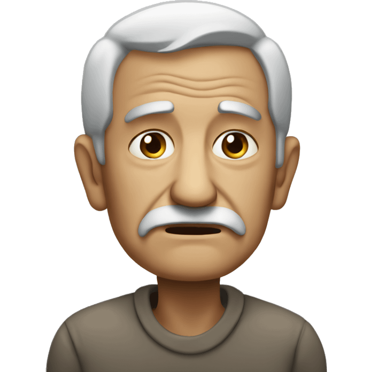 old sad poor man emoji