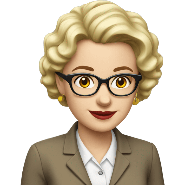 teacher 50s white woman glasses medium build emoji