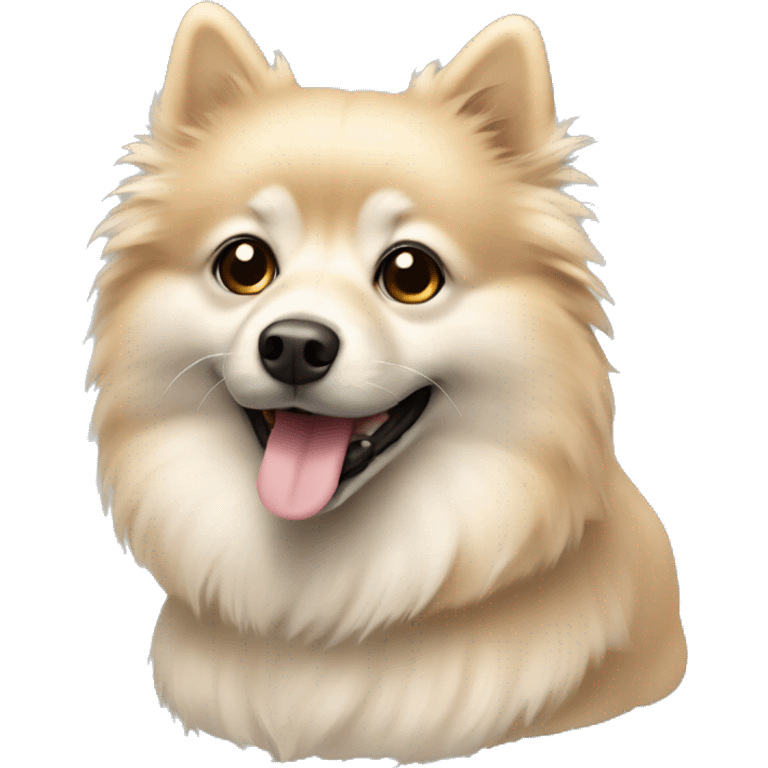 small beige spitz emoji