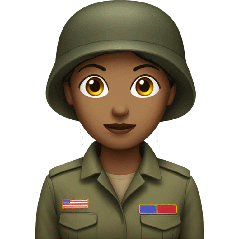 army woman standing emoji