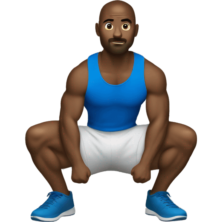 a man doing squat (sport) emoji