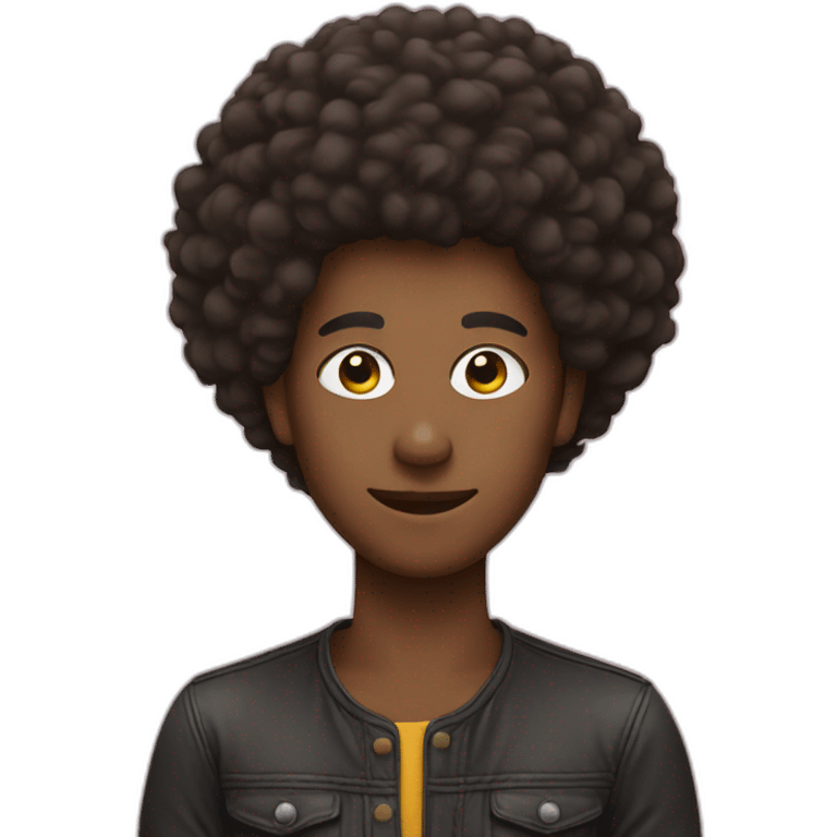 Afro pick emoji