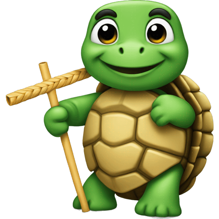 turtlewith a straw emoji