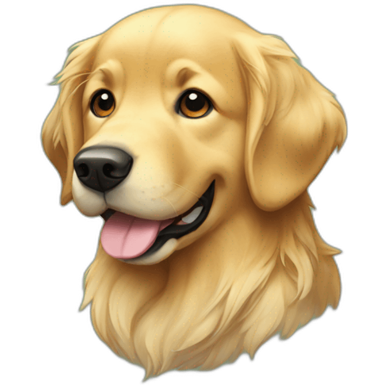 Christmas golden retriever emoji