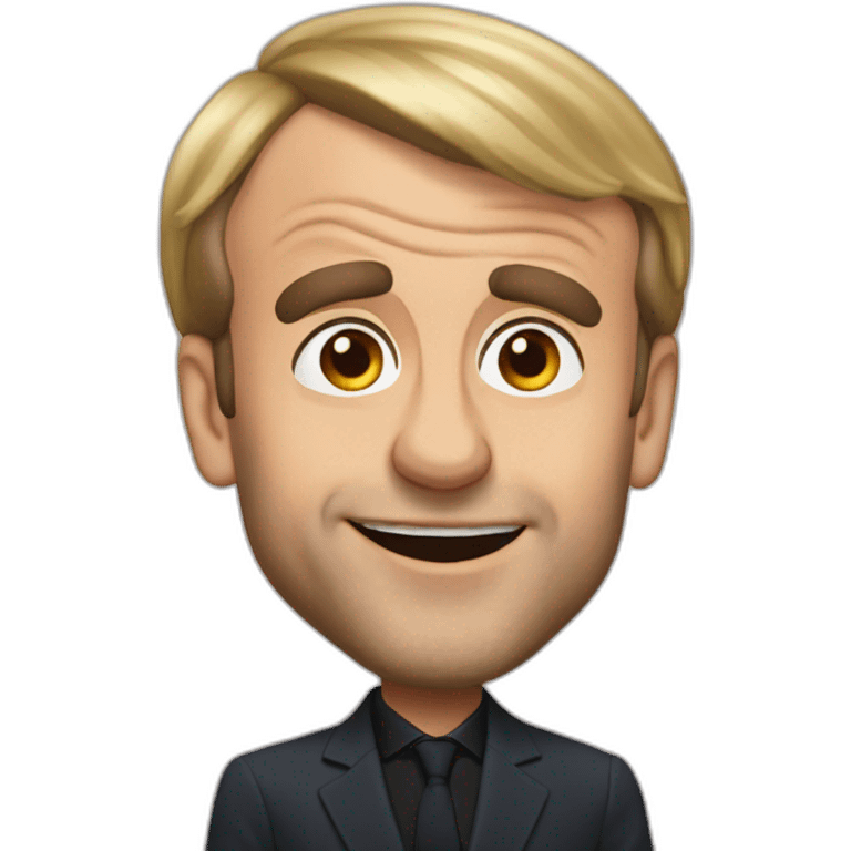 Crazy big Emmanuel Macron emoji