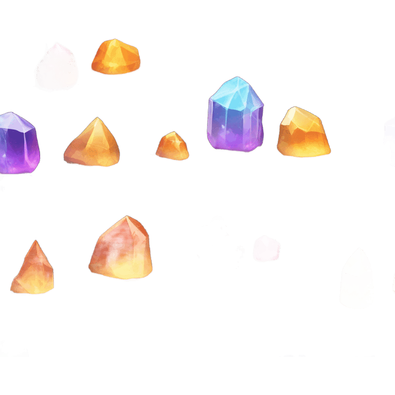 prehistoric cave with glowing crystal formations emoji