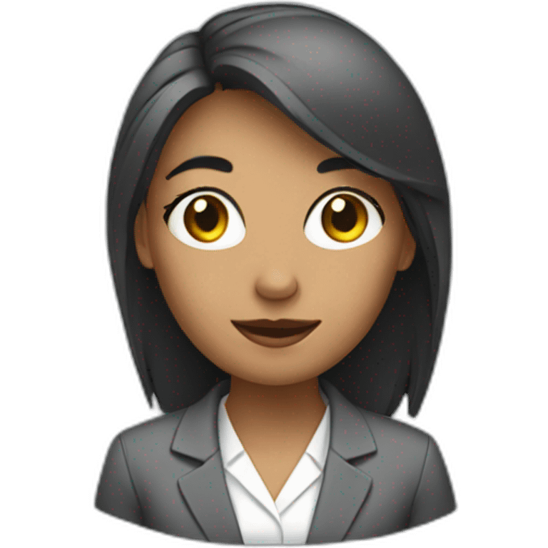 Office girl with computer emoji