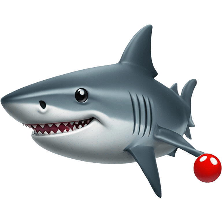 Shark playing pool emoji