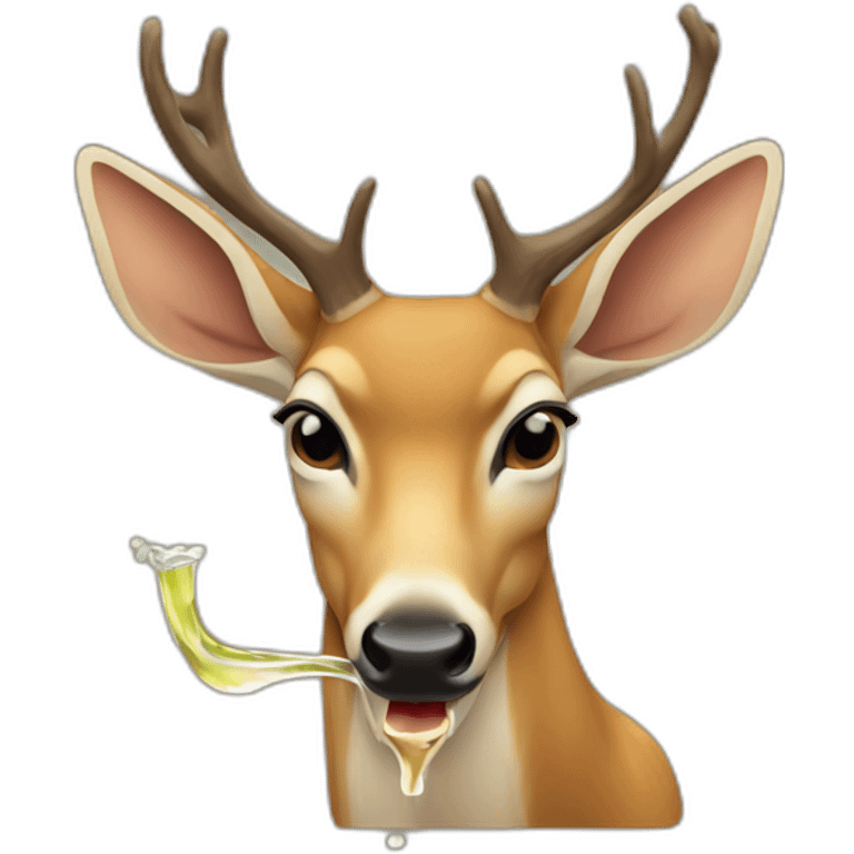 Deer drinking emoji