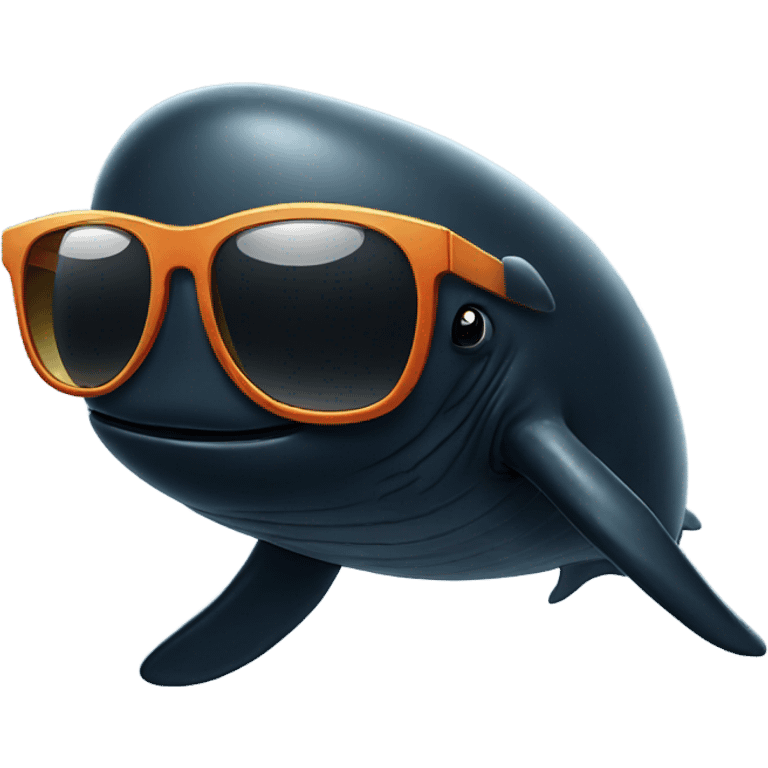 Black whale wearingsunglasses emoji