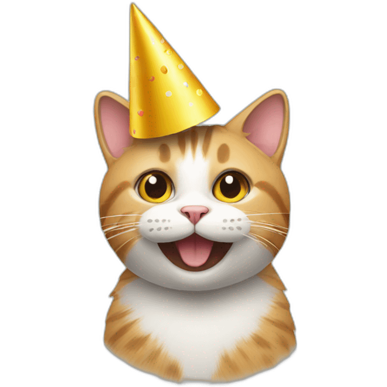 cat with a party hat emoji