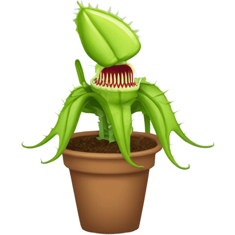 Venus fly trap with fly emoji