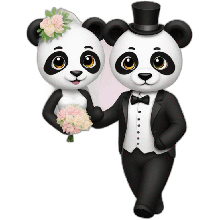 panda wedding emoji