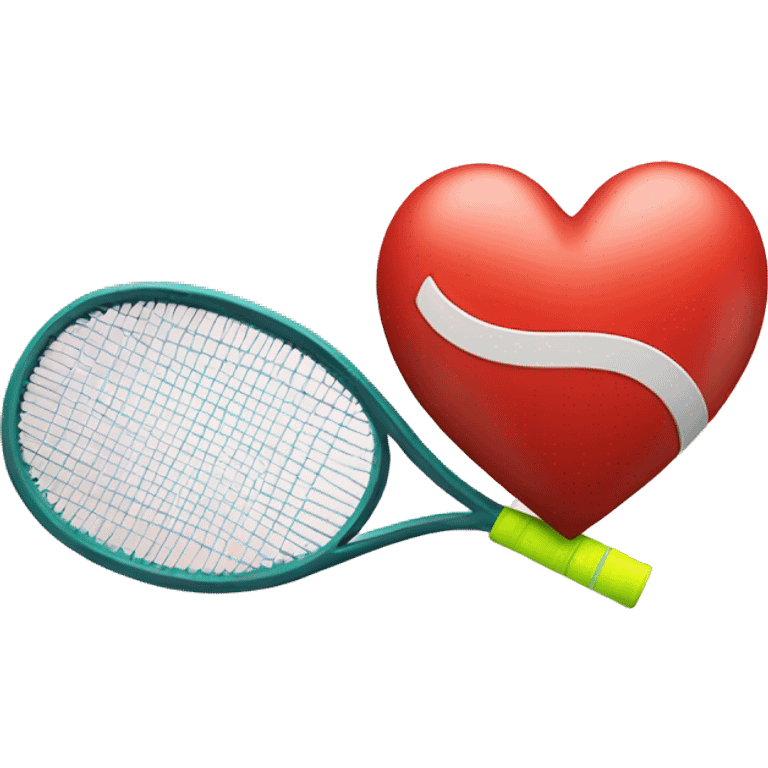 heart with a tennis racket inside  emoji