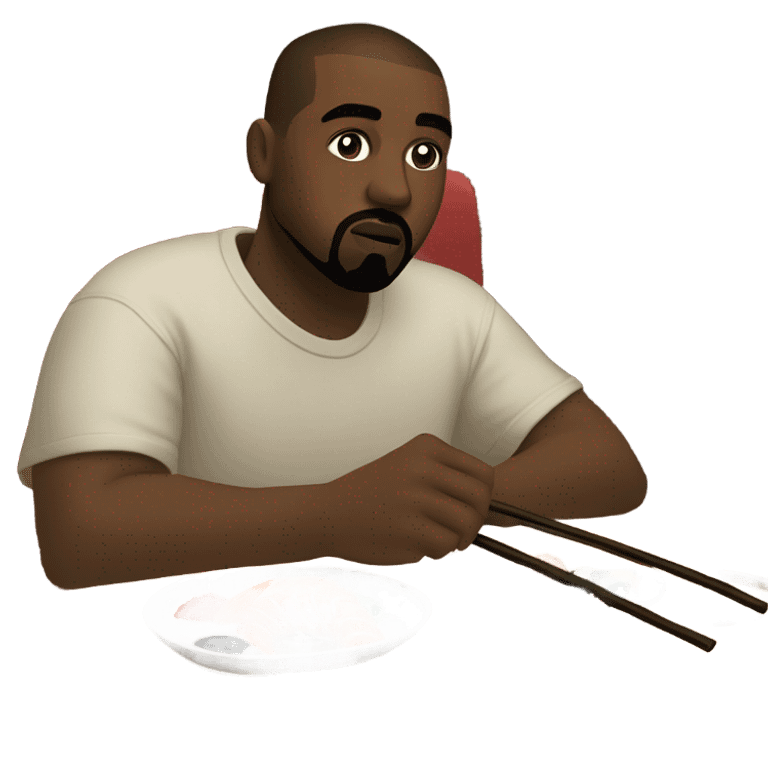 kanye west eating sushi emoji