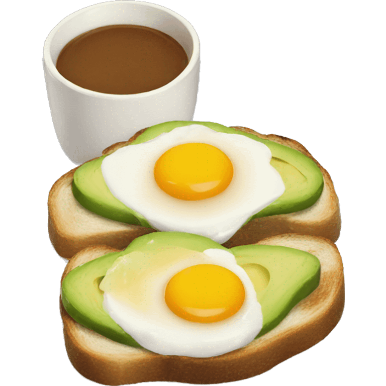 breakfast avocado toast egg emoji