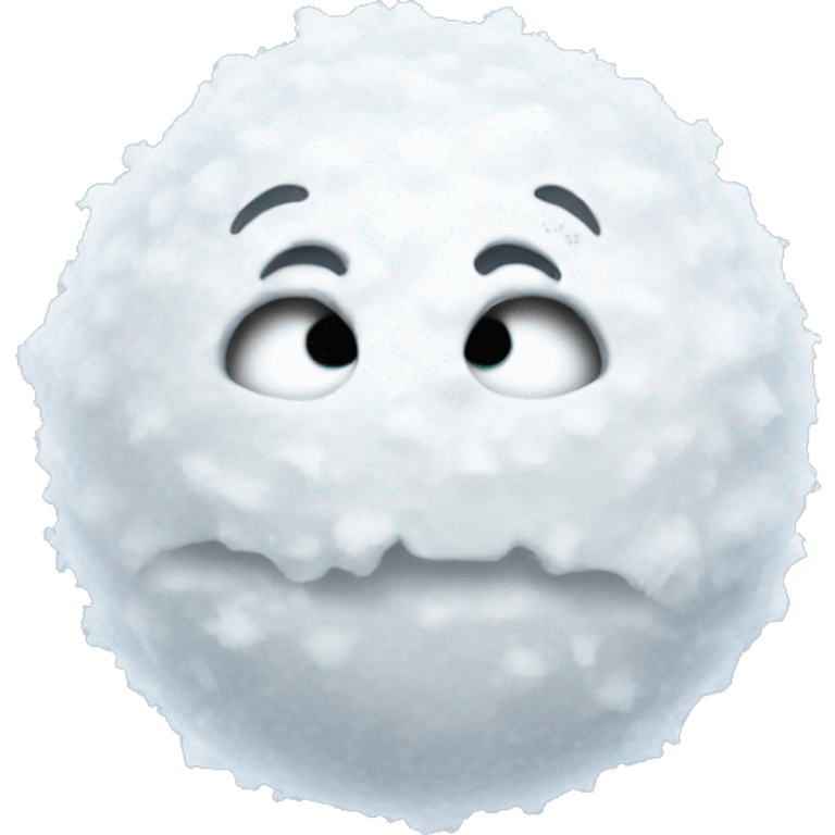 Snowball without face  emoji