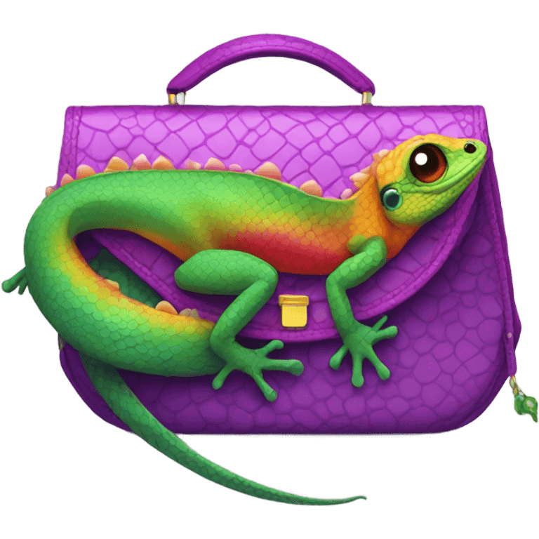 Lizzard in purse emoji