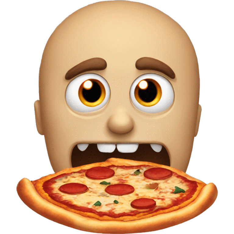 Scary pizza emoji