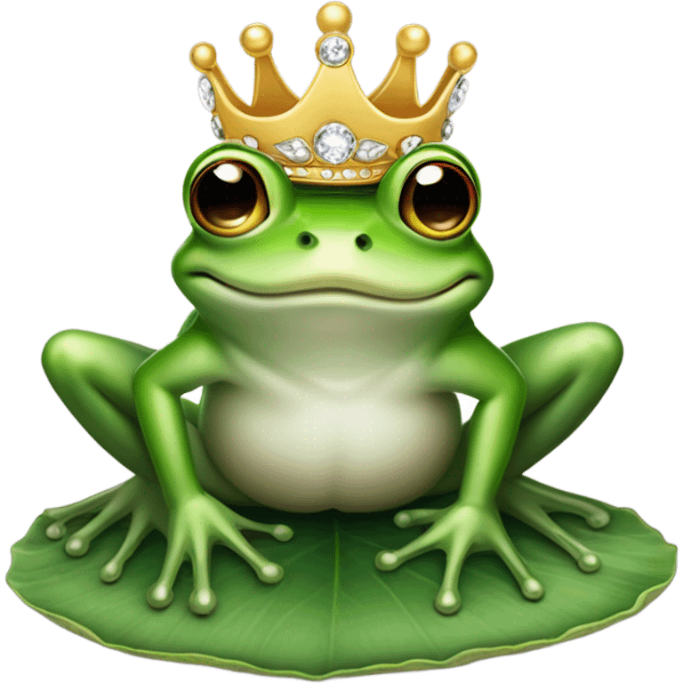 Frog king emoji