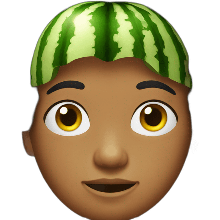 Watermelon Afro-American emoji