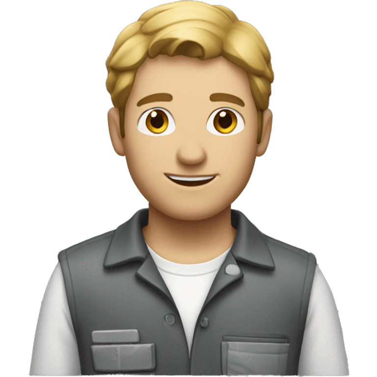 car mechanic man with dark blond hair emoji