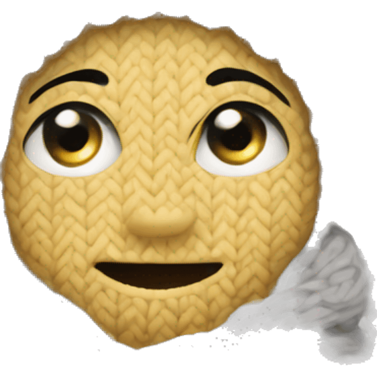 cozy thick knitted blanket emoji