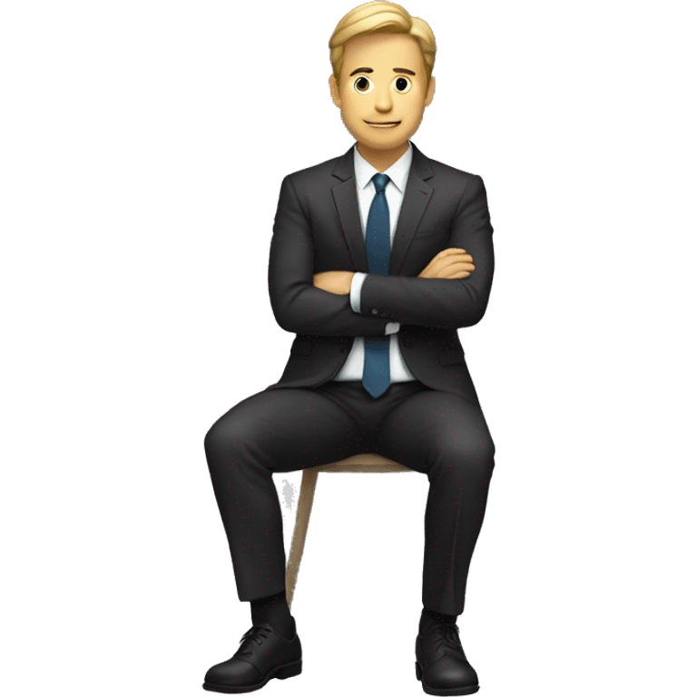 Man in suit on knees  emoji