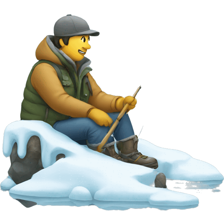 winter fishing snow emoji