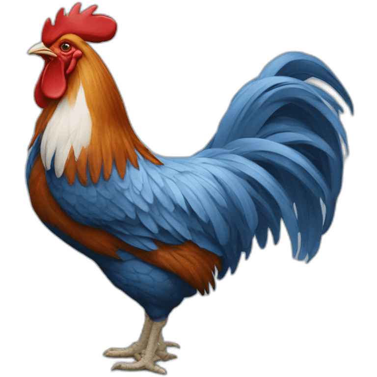 rooster french blue  emoji