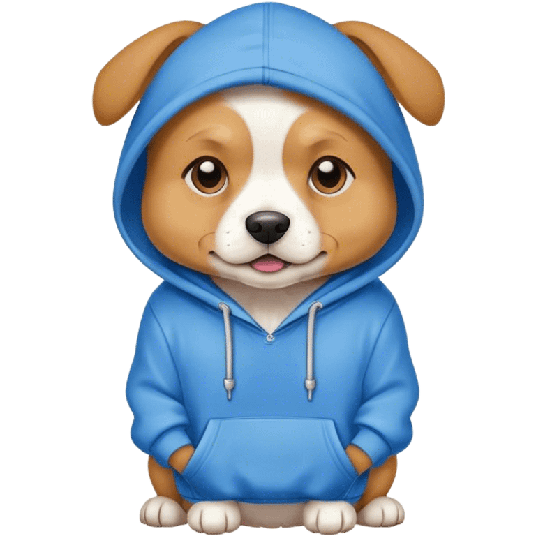 dog wearing a hoodie emoji