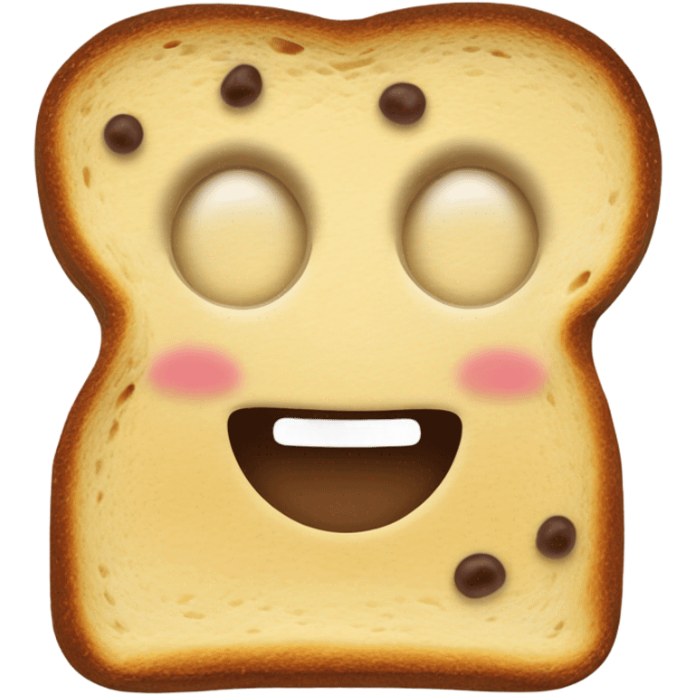 Smiley face toast emoji