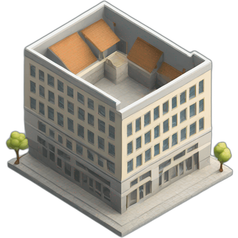 building model isometric emoji