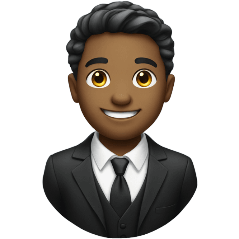 smiling boy in formal attire emoji