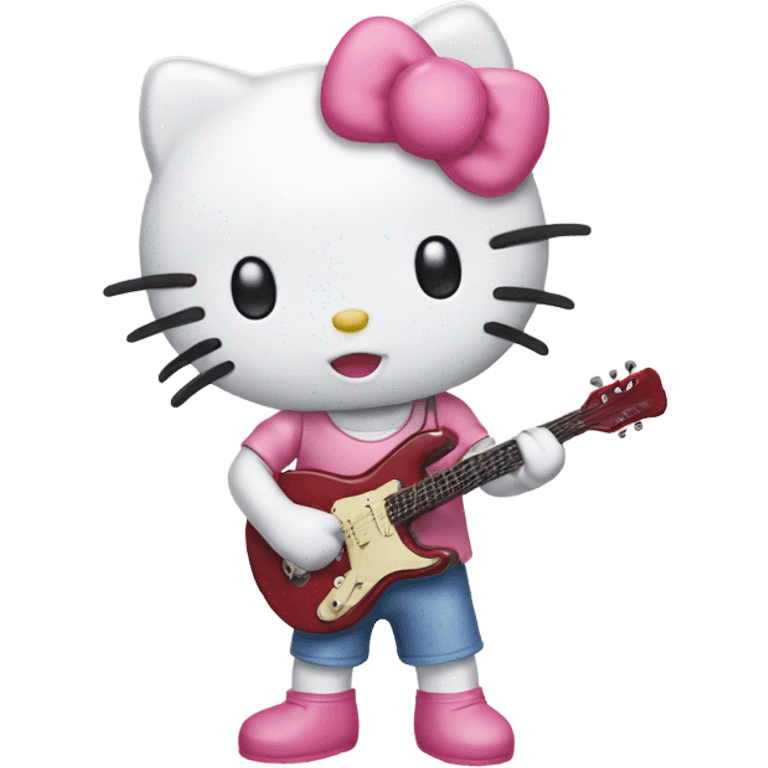 Hello kitty playing holf emoji