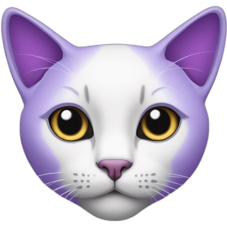 a purple cat White emoji