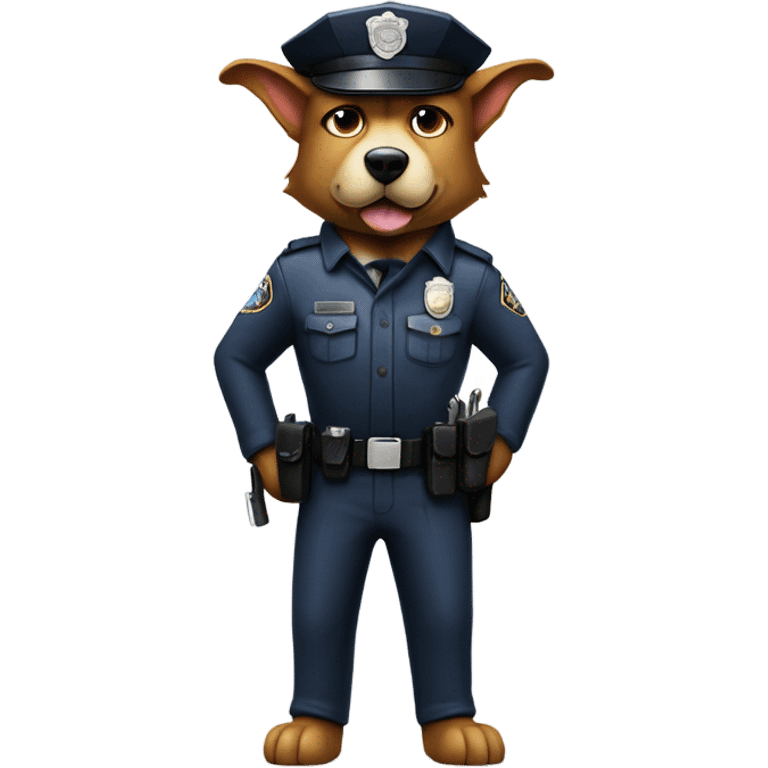 A dogman been a police emoji